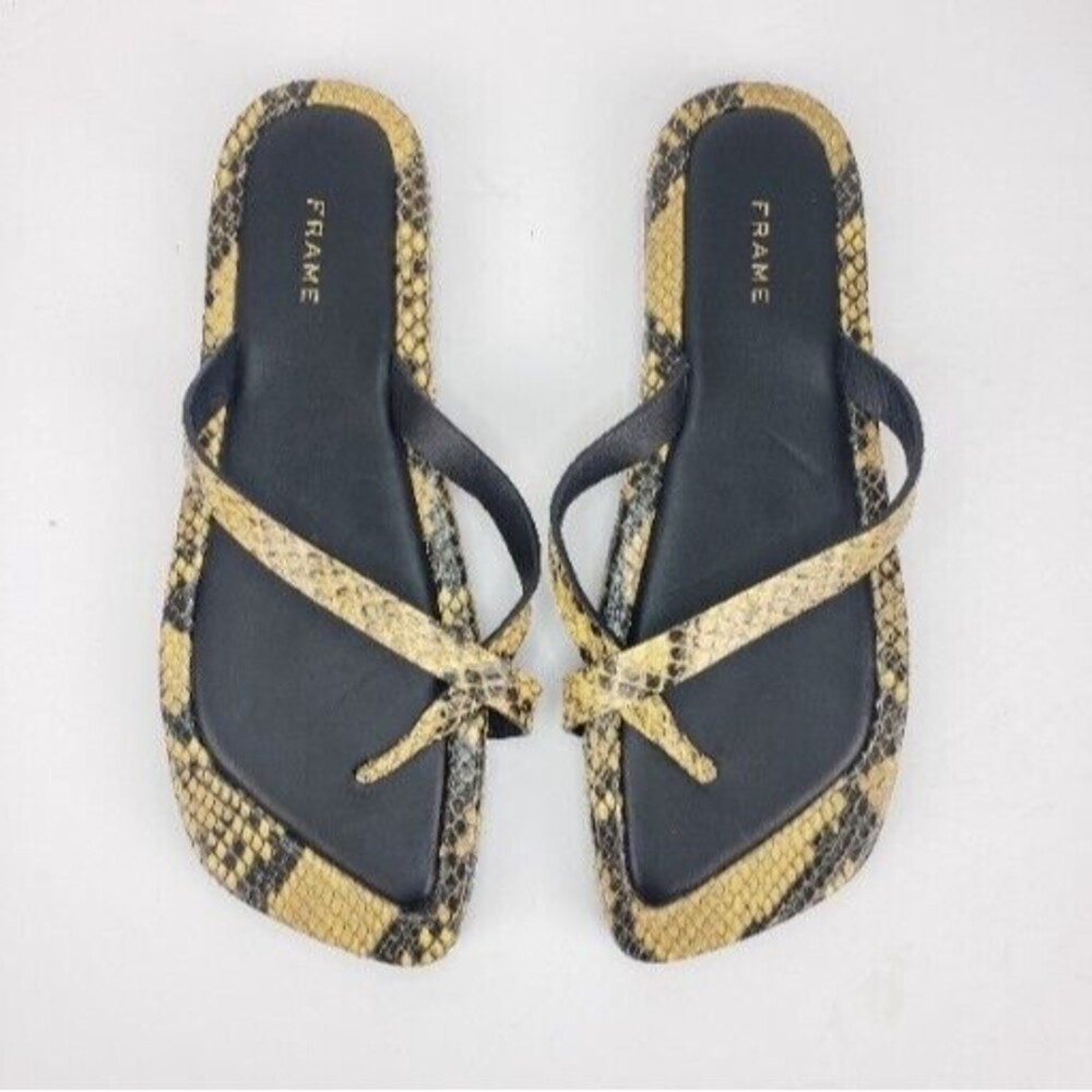 Frame Le Montauk Python Flat Sandals 36.5